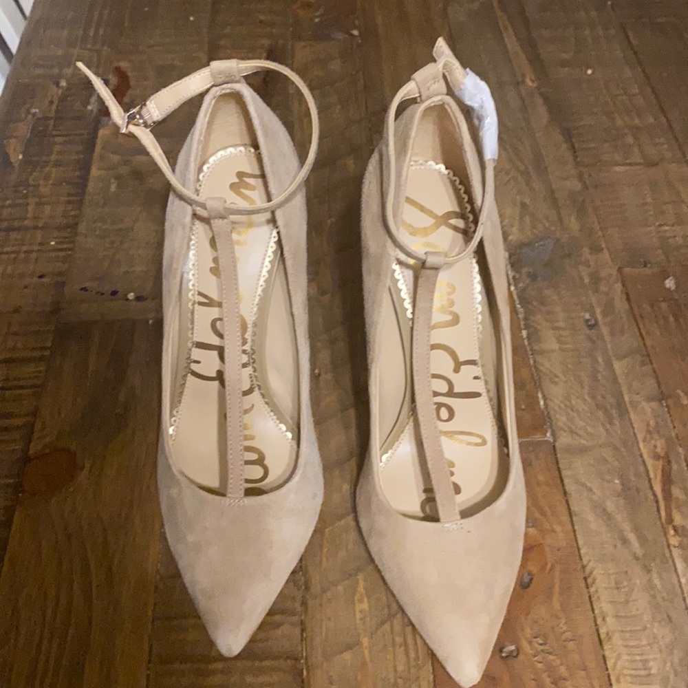 Sam Edelman tan suede heels